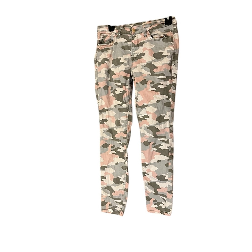 Kensie Jeans The Effortless Skinny Ankle Pink /White Camouflage Women’s 2/26